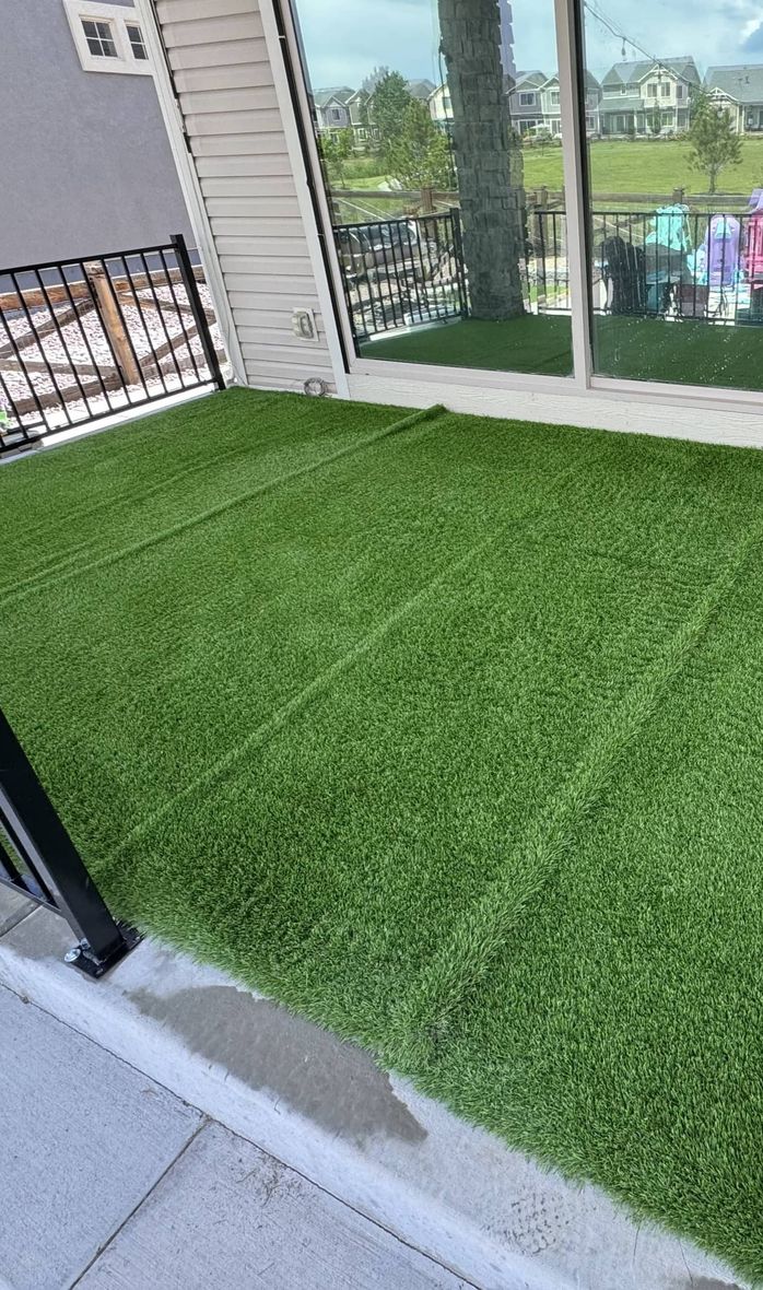 Sparkling clean turf after a deep pressure wash in Colorado Springs, CO