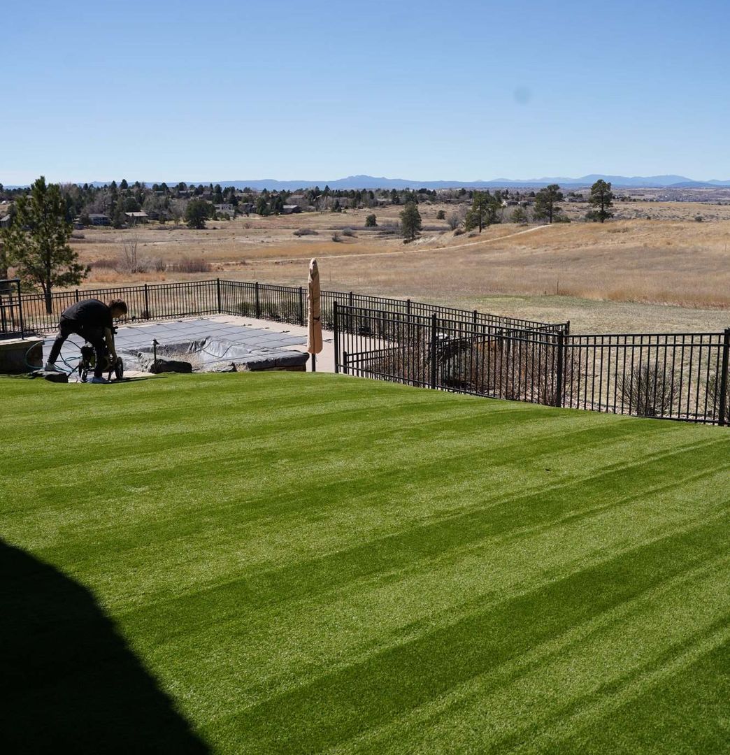 artificial turf installation Colorado Springs backyard synthetic grass