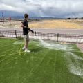 Peak Turf Solutions prepping artificial turf in Colorado Springs for winter